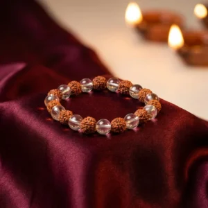 Rudraksha & Crystal Bracelet